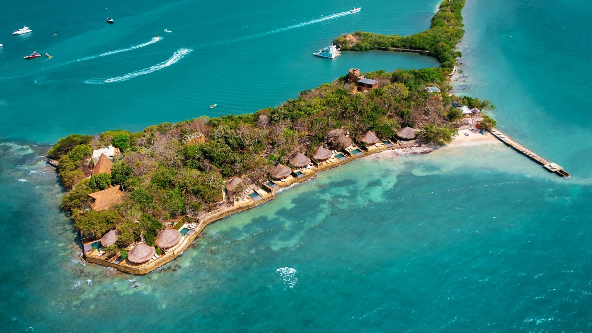 Bungalow privado del hotel Las Islas, Islas del Rosario, Caribe colombiano